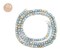 The Bead Chest Java Gooseberry Beads - Full Strand of Striped Glass Beads (Blue Pastel, 4mm)